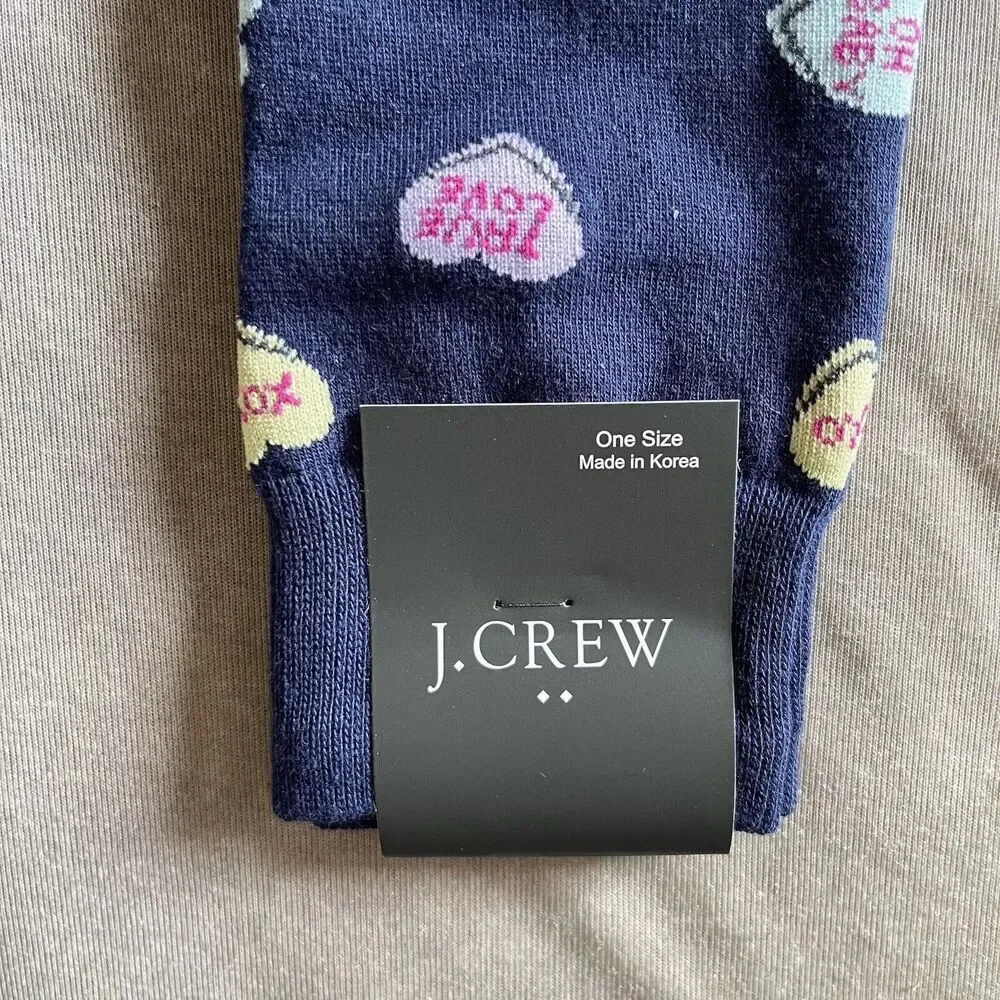 J.Crew Mens Candy Socks Blue One Size Office Casual Preppy Modern Style BL667